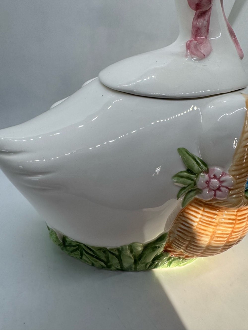 Vintage Mother Goose Duck Cookie Jar Canister Granny Cottage Core 80’s Kitchen - Picture 4 of 11